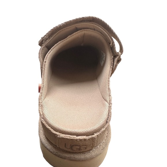 UGG Goldenstar Clog Driftwood Suede Platform Sandals Womens 8.5 - Picture 3 of 9